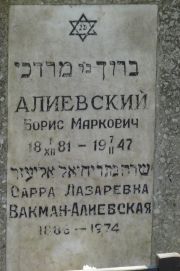 Вакман-Алиевская Сарра Лазаревна, Москва, Востряковское кладбище